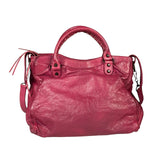 Balenciaga Pink Leather Classic City Two-Way Bag