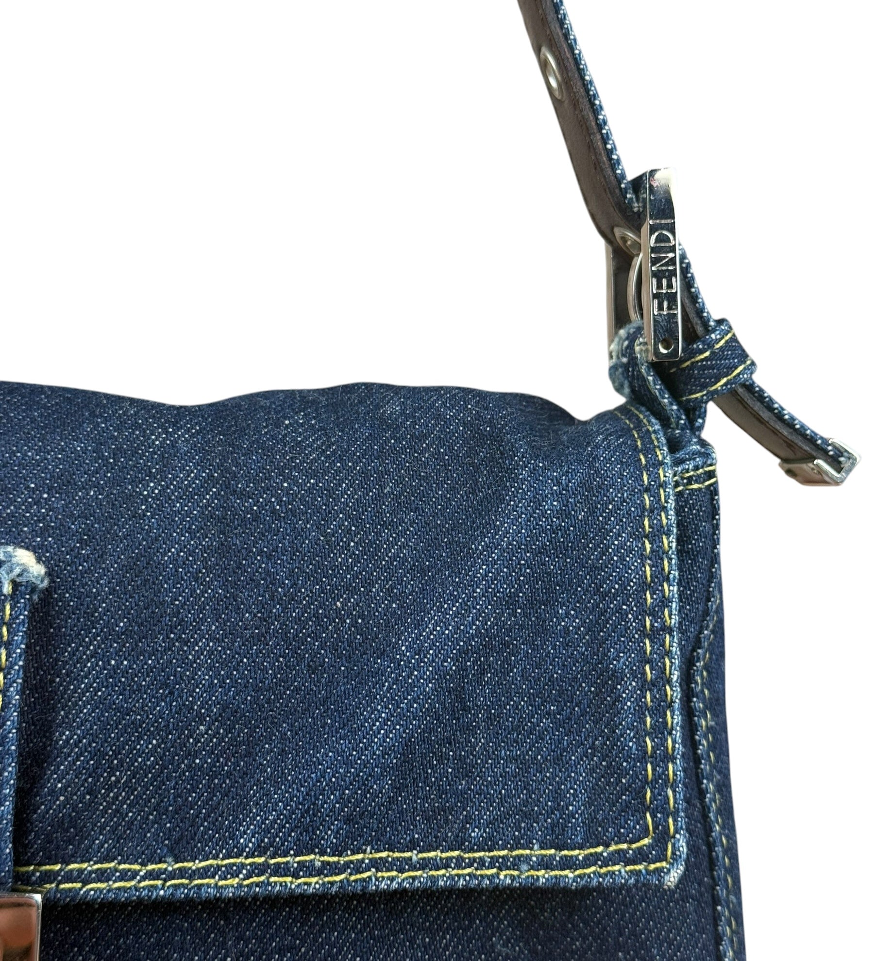 Fendi Vintage Dark Denim Baguette