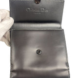 Christian Dior Vintage Patent Leather Gray Bi-Fold Wallet