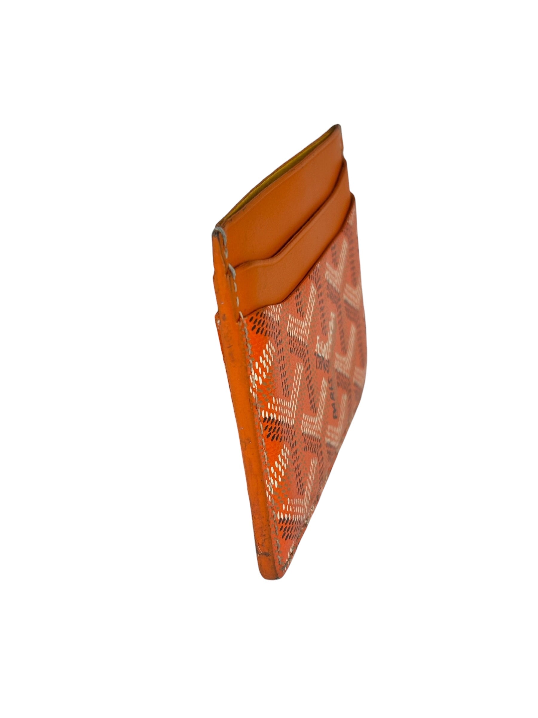 Goyard Orange Leather Saint Sulpice Cardholder