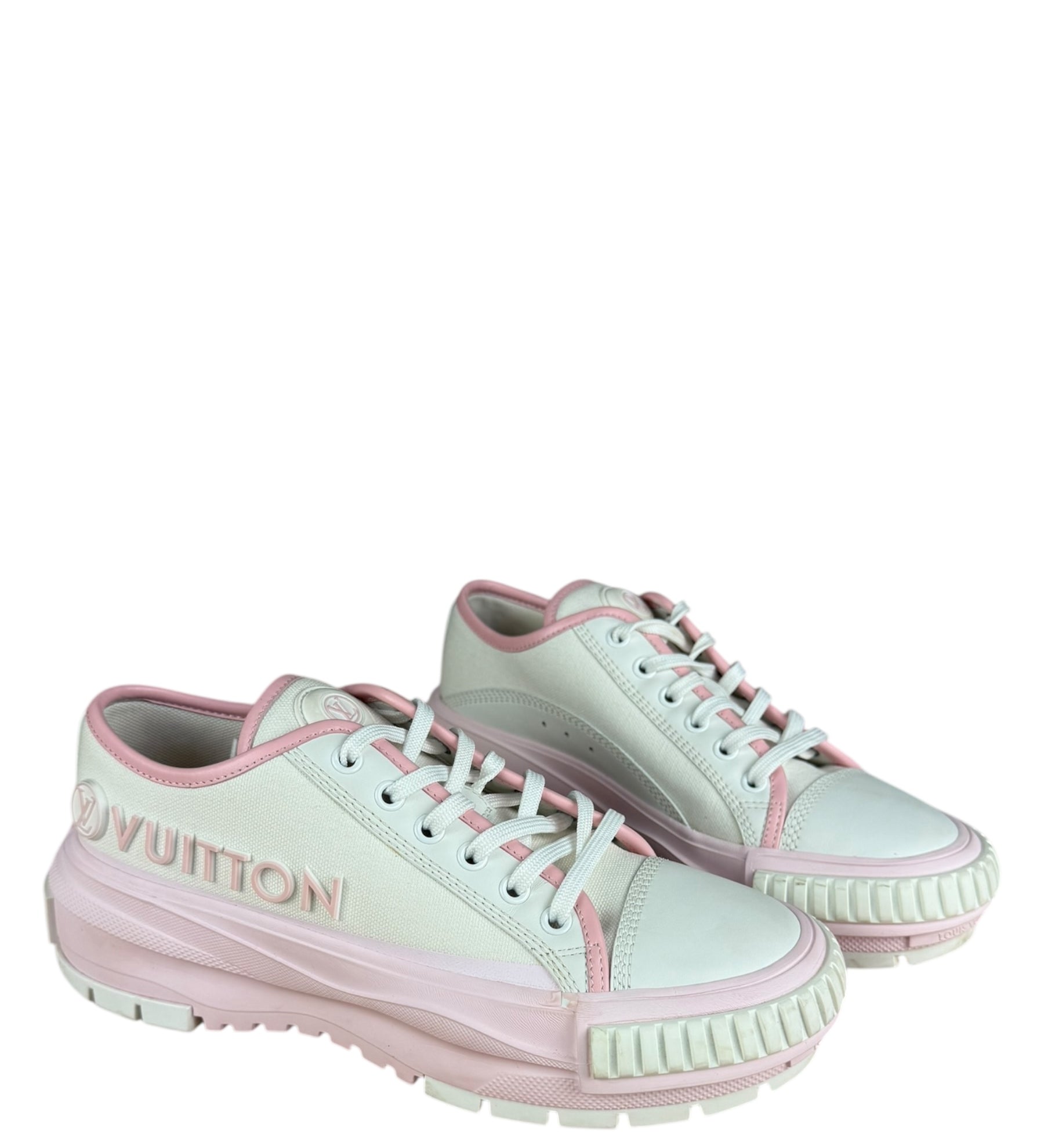 Louis Vuitton Canvas LV Squad Sneaker White/Pink
