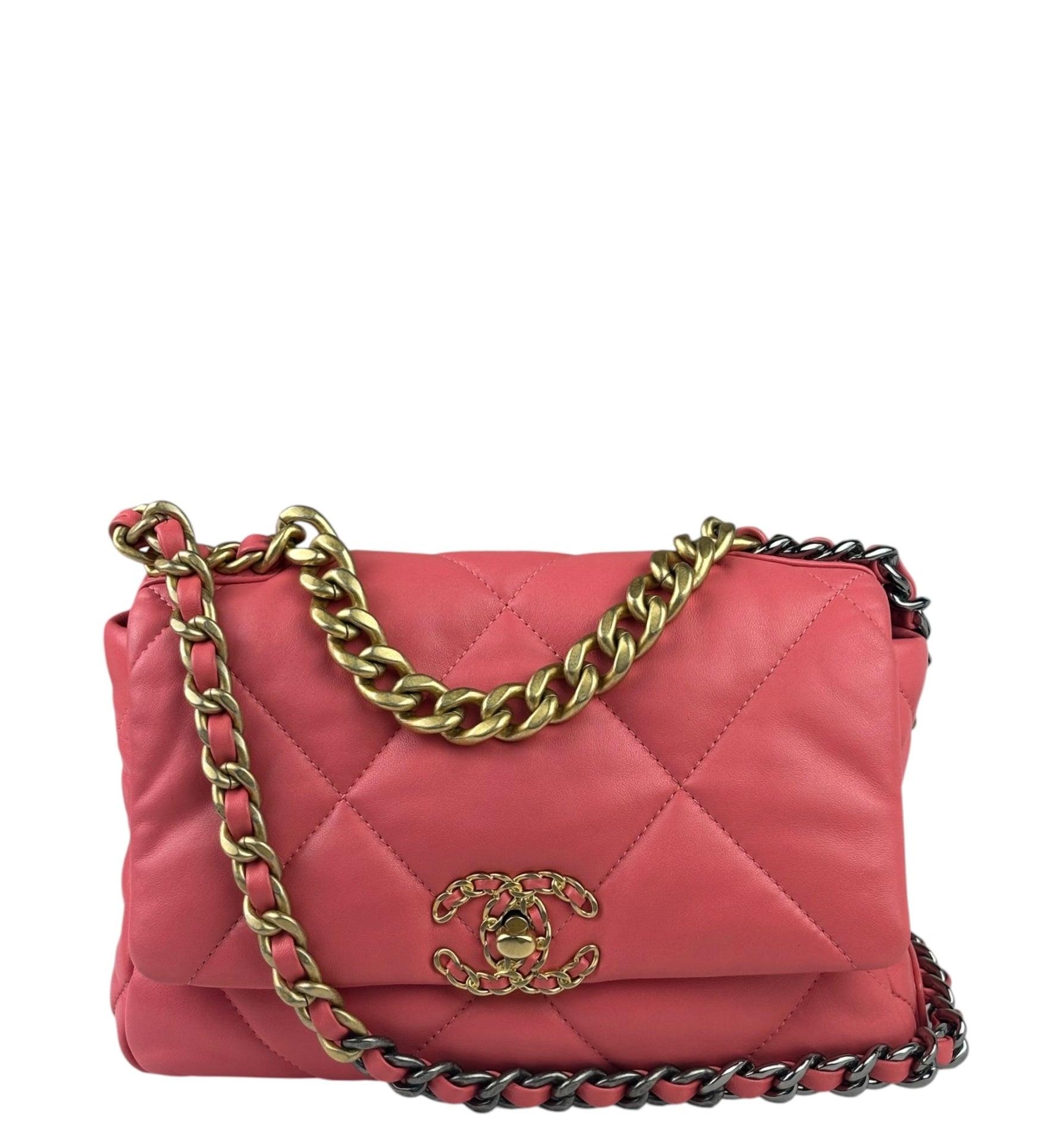 Chanel Pink Quilted Lambskin Flap Bag 2020