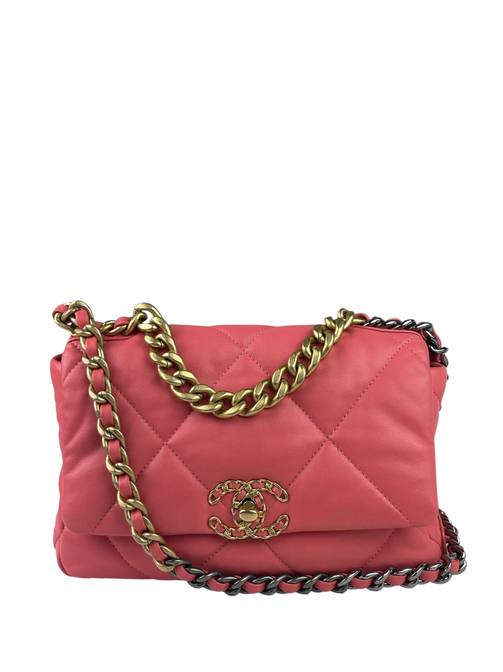Chanel Pink Quilted Lambskin Flap Bag 2020