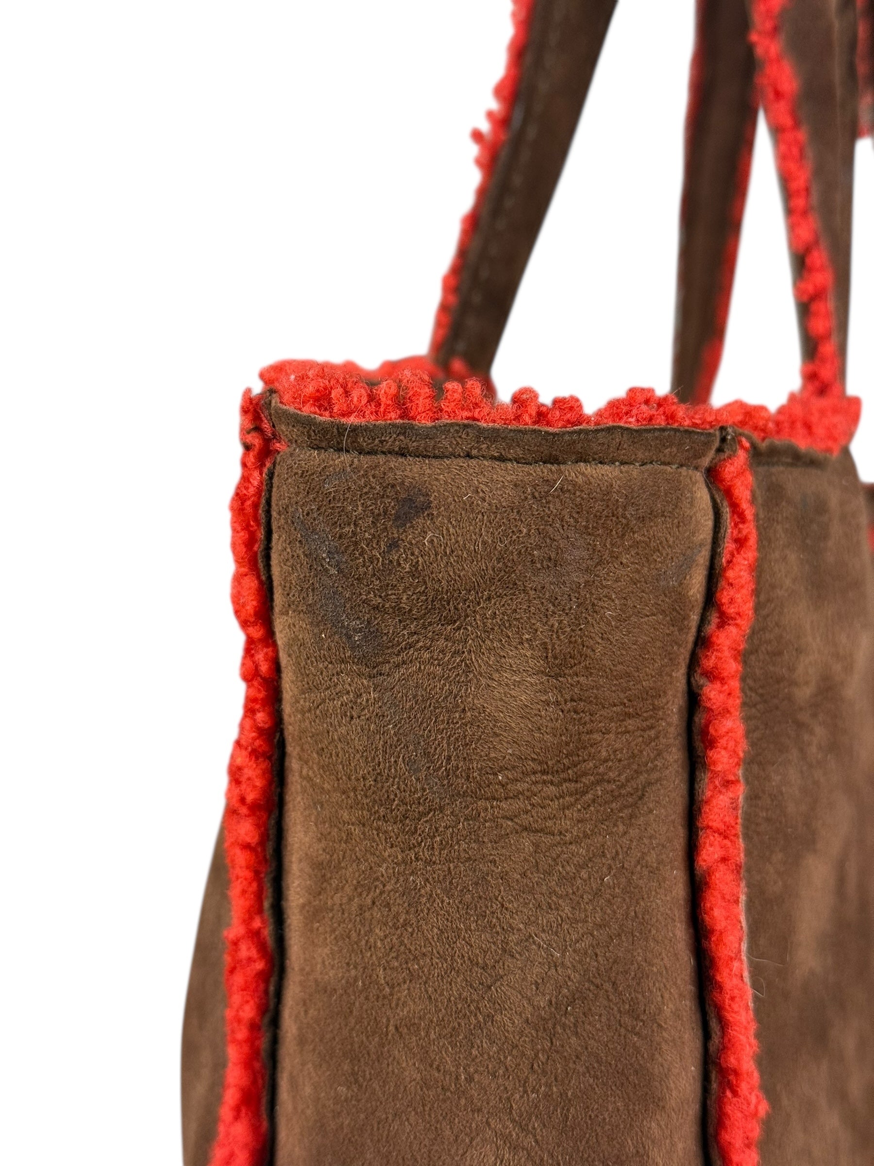 Chanel 1998 Coco Mark Brown Suede Handbag