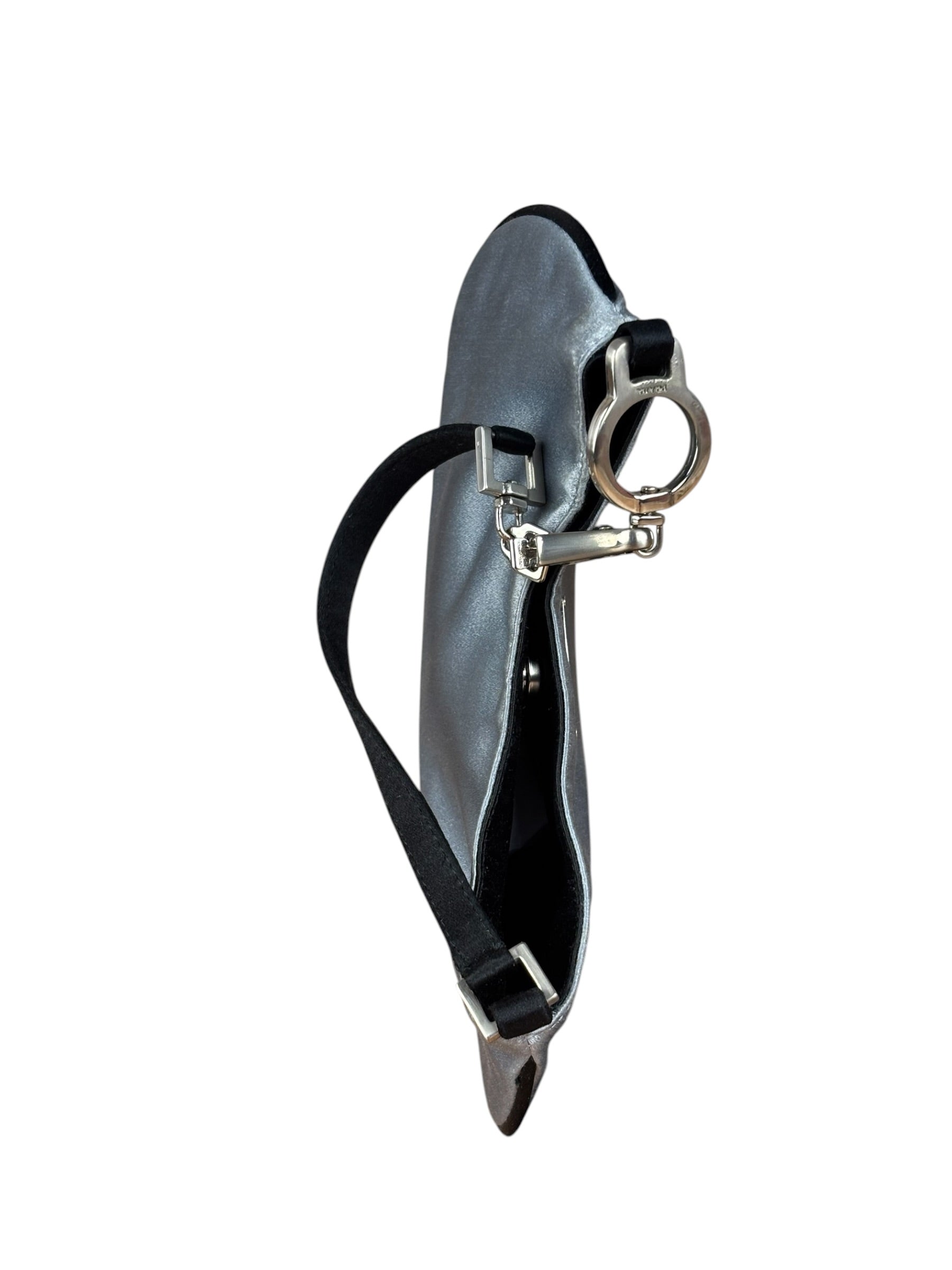 Prada Spazzolato Mini Grey Satin
