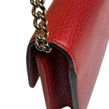 Gucci Red Leather GG Logo Wallet On Chain