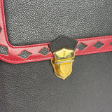 Yves Saint Laurent Vintage Black Leather Briefcase Two-Way Bag