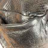 Chloé Vintage Black Leather Python Silverado Shoulder Bag