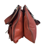 Christian Dior Burgundy Leather Gaucho Saddle Large Shoulder Bag
