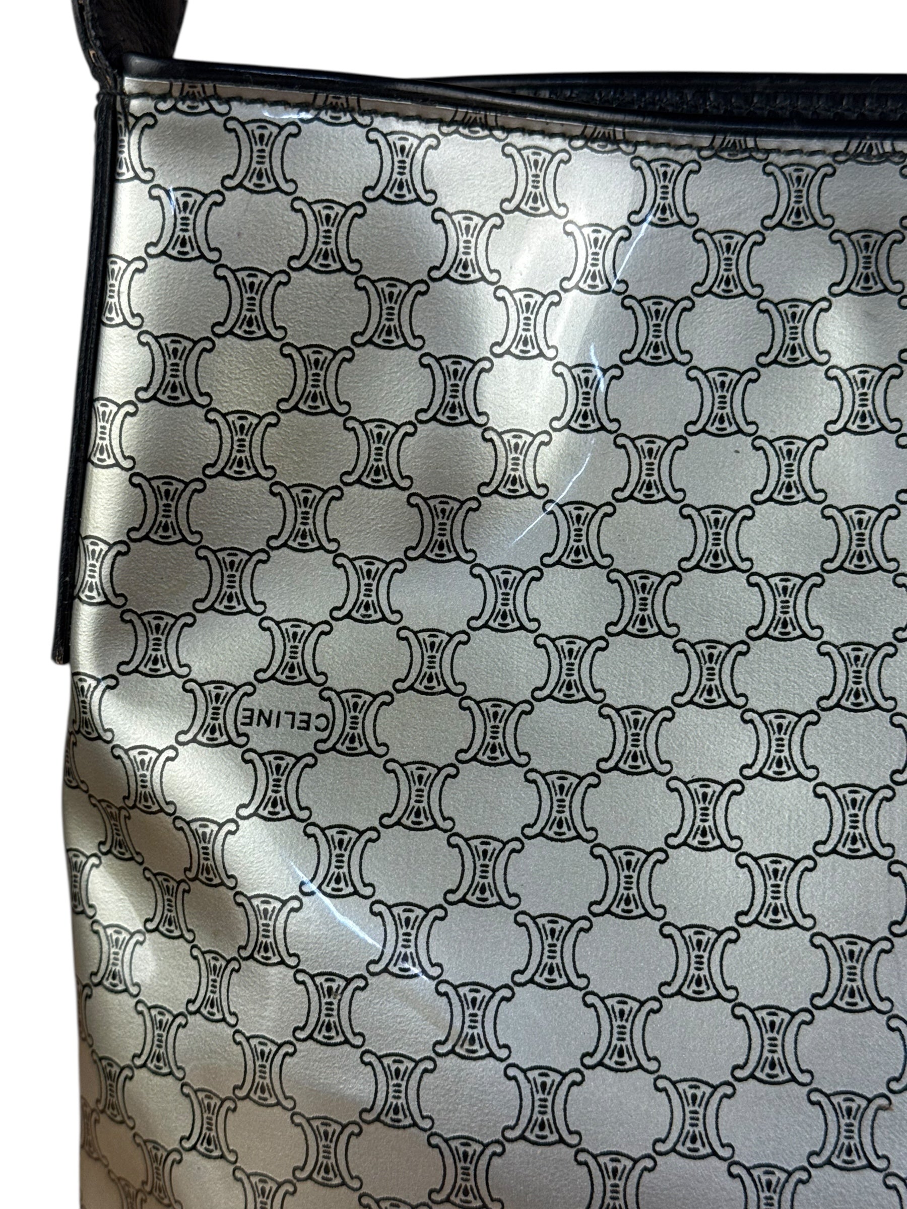 Celine Vintage Macadam Vinyl Bucket Bag