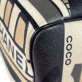Chanel Cream Leather Coated Canvas Le Train Boston Bag 2006
