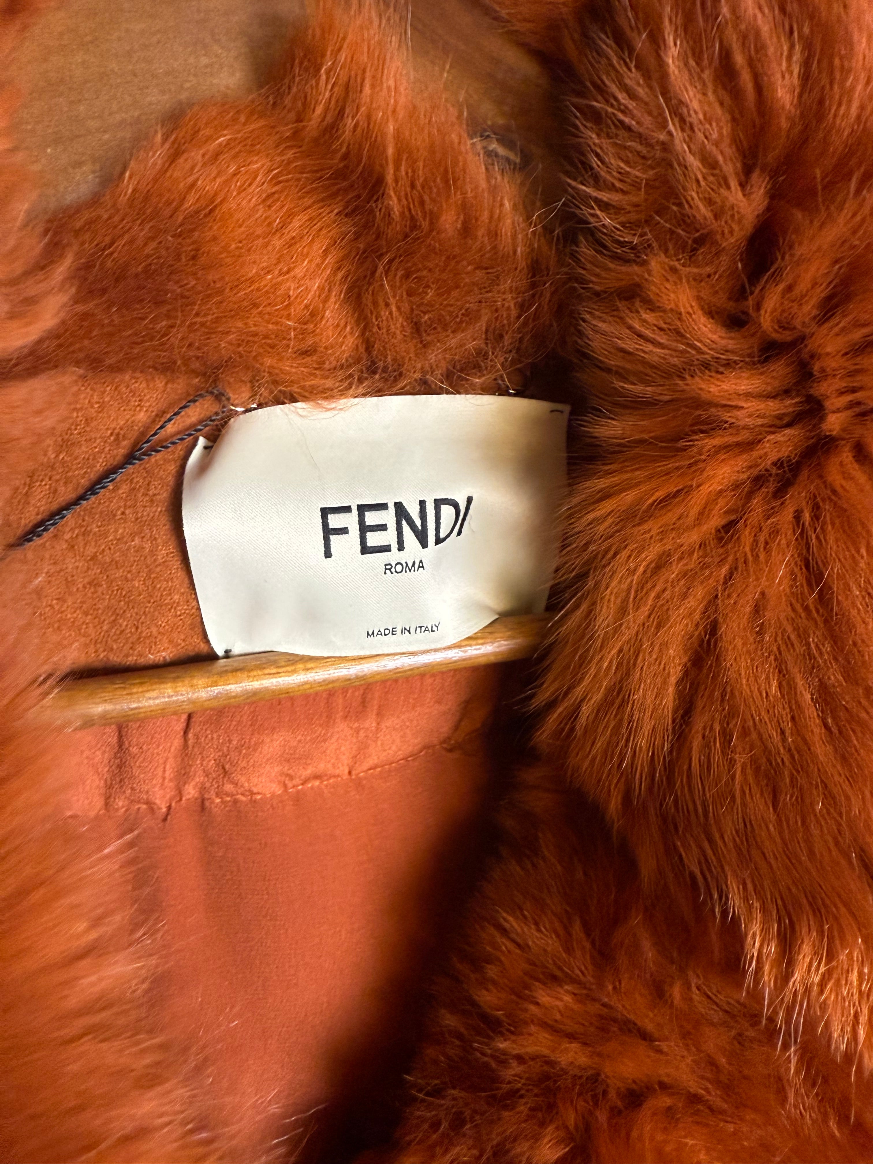 Fendi Vintage Wool/Fur Quilted Coat