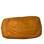 Bottega Veneta Orange/Brown Woven Leather Campana Shoulder Bag