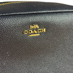 Coach Cosmetic Pouch Navy Blue Pebbled Leather