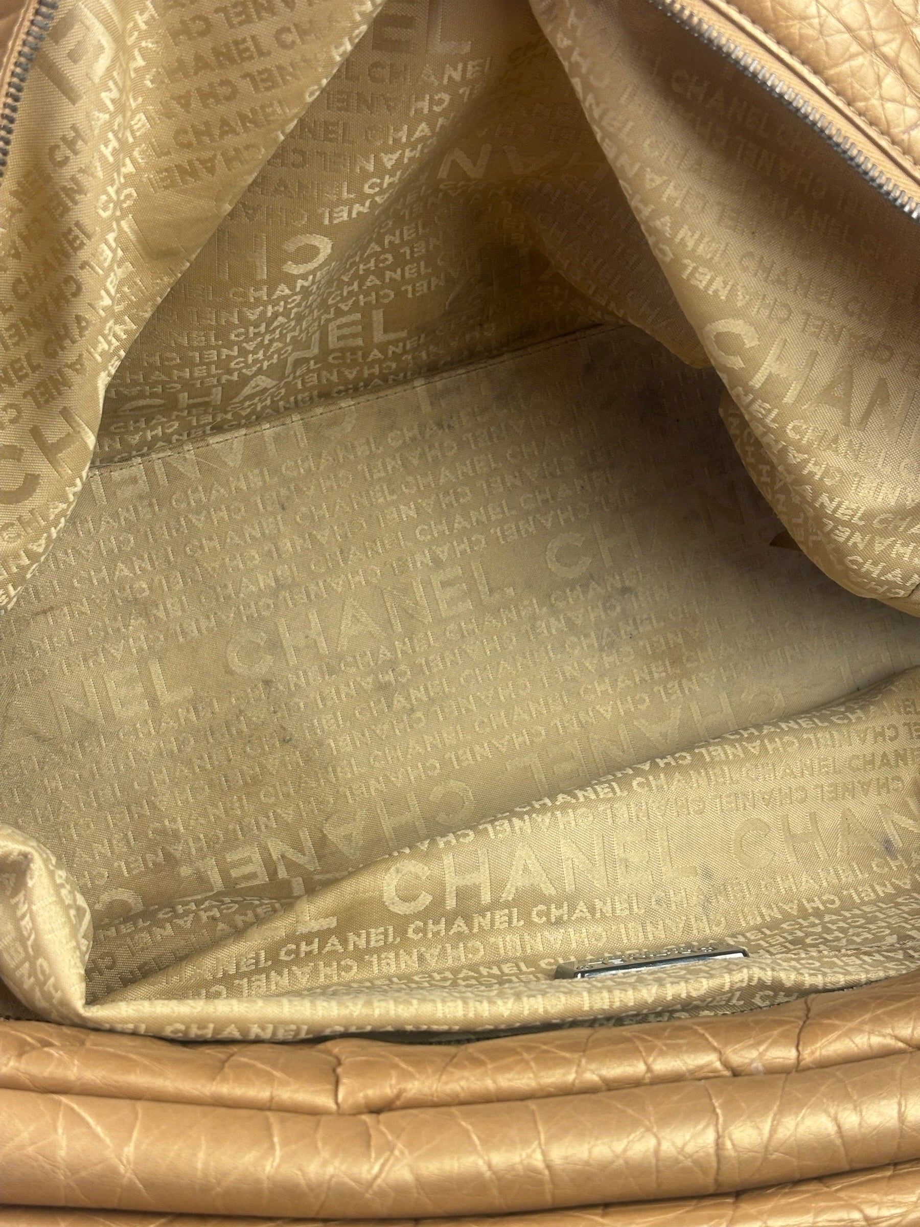 Chanel Gold Quilted Lambskin Lady Braid Flap Bag 2005