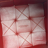 Bottega Veneta Red Leather Cassestte Maxi Intrecciato Bucket Bag