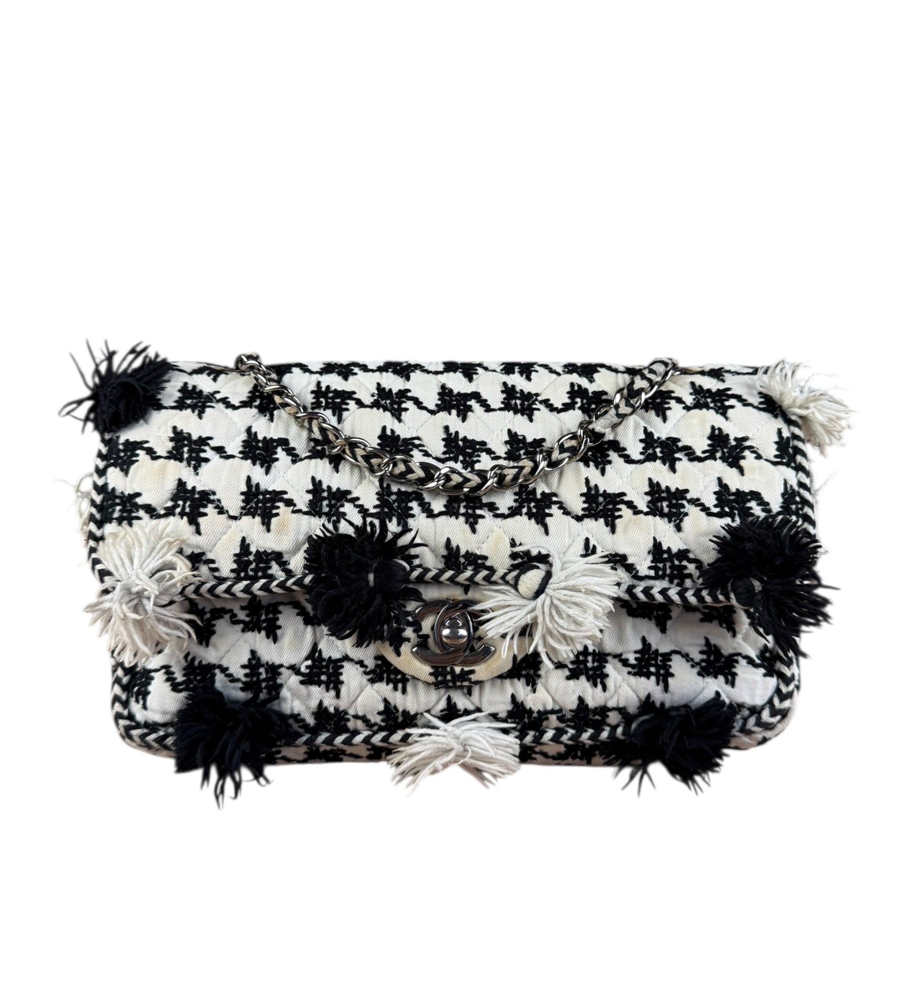Chanel Tweed Woven Medium Classic Double Flap Bag 2014