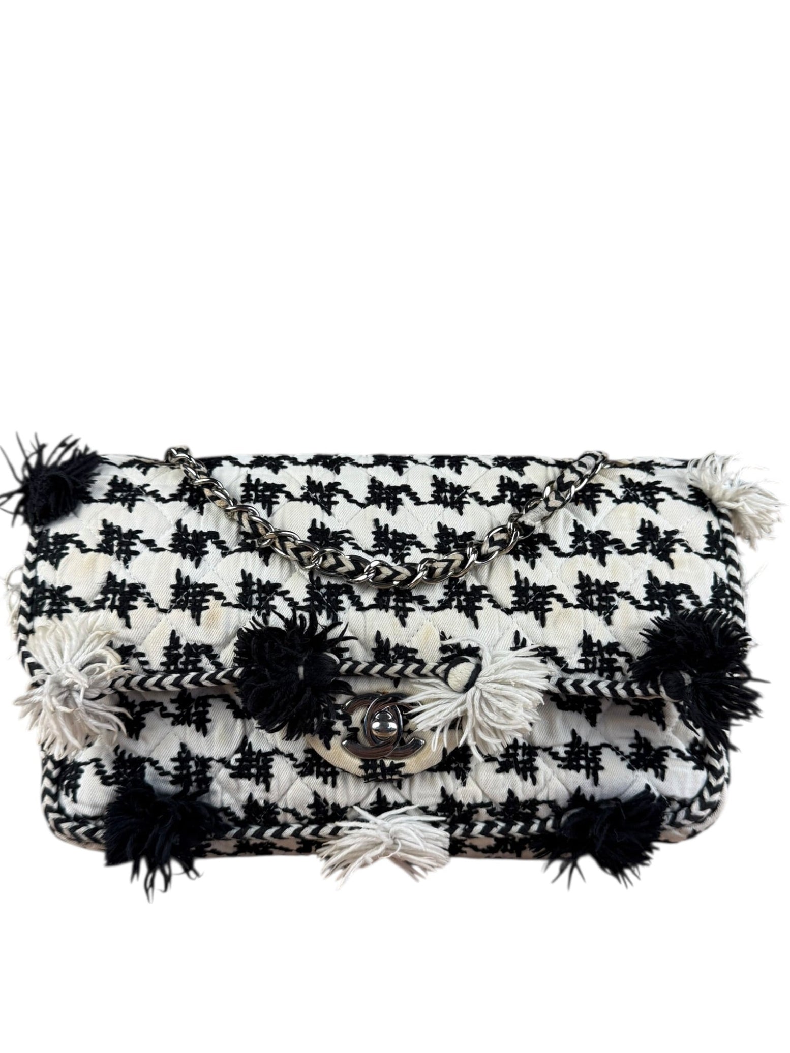 Chanel Tweed Woven Medium Classic Double Flap Bag 2014