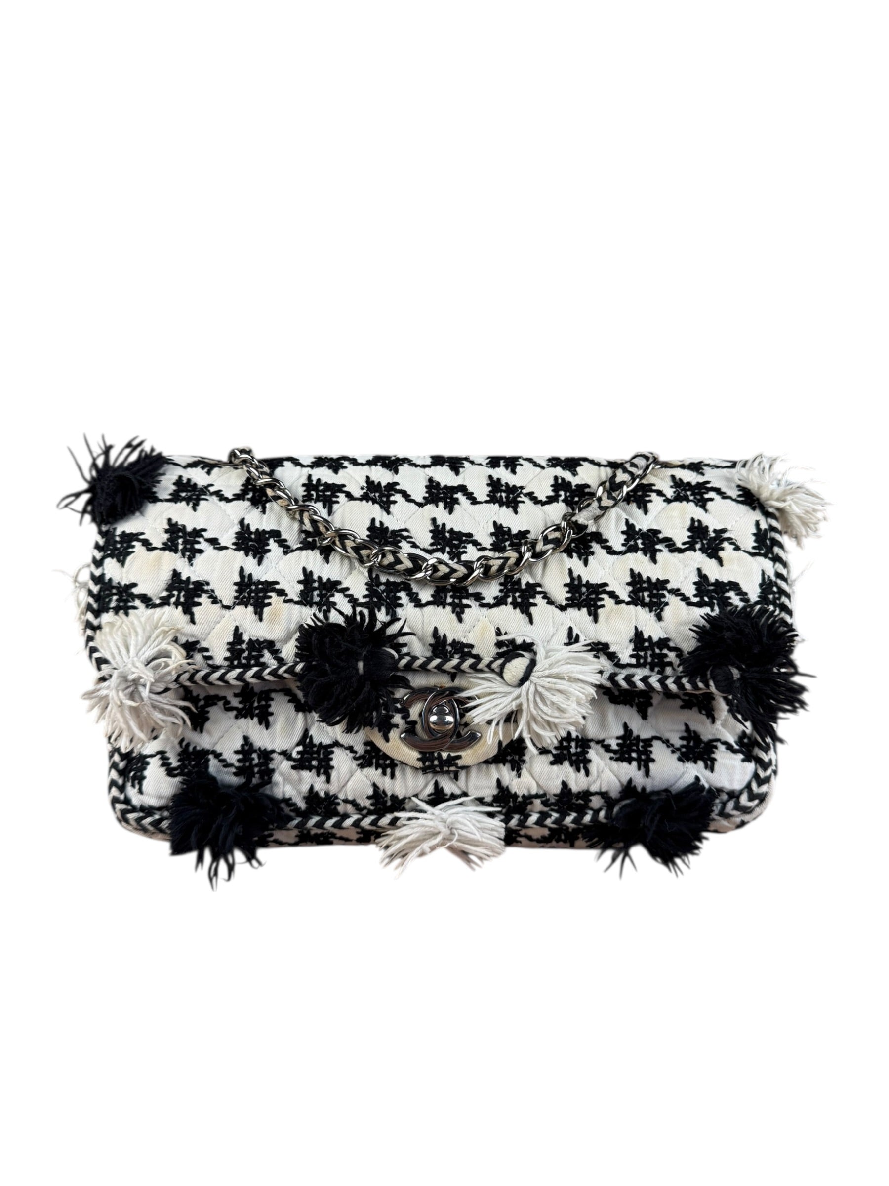 Chanel Tweed Woven Medium Classic Double Flap Bag 2014