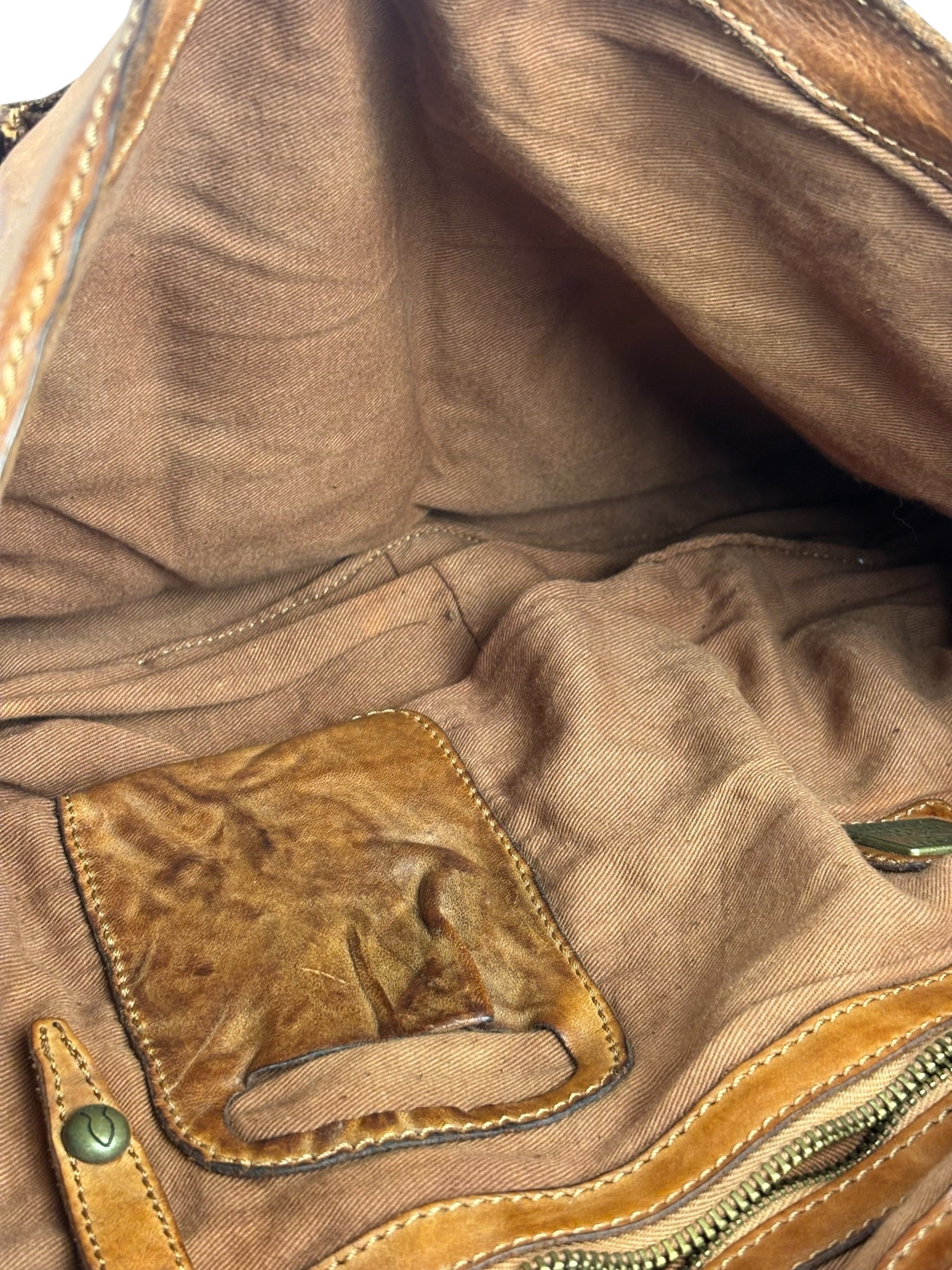 Campomaggi Brown Leather Messenger Bag