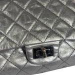 Chanel Metallic Silver Quilted Leather 2.55 Reissue Double Flap Bag 2008