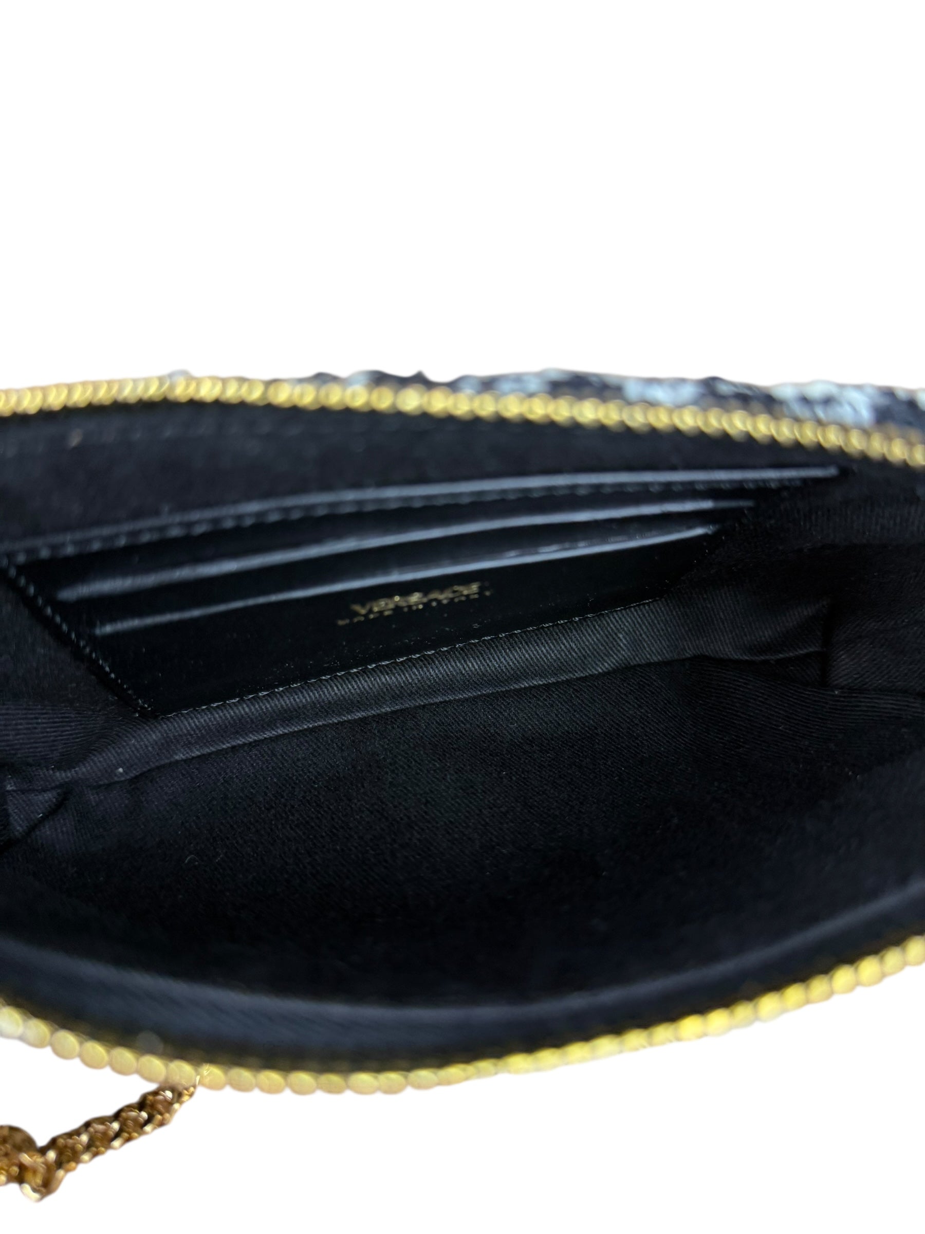 Versace Black/White Tweed Pochette