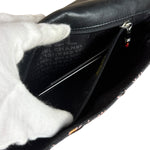 Chanel Lipstick Black Satin Single Flap Bag 2005