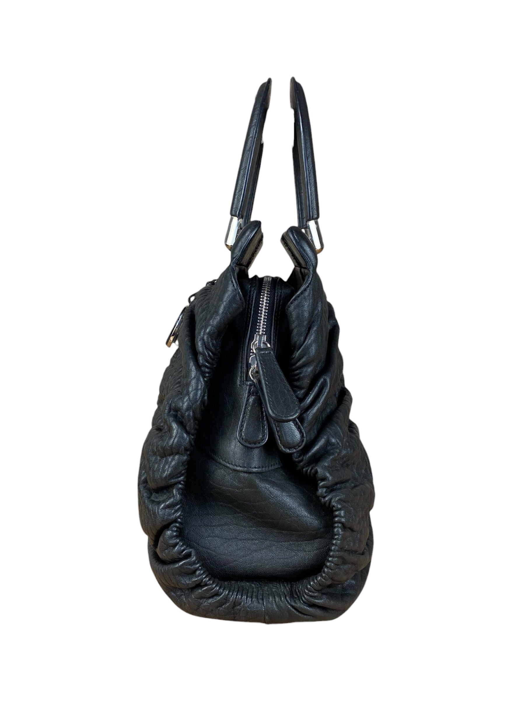 Christian Dior Karenina Leather Handbag Black