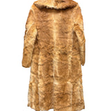 T.K Special Fur Brown/Cream Rabbit Fur Long Coat
