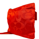 Coach Red/Orange Nylon Getaway Signature File Crossbody