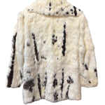 Vintage White/Brown Rabbit Fur Coat