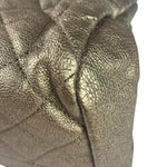 Chanel Metallic Gold Quilted Caviar Just Mademoiselle Bowling Bag 2010