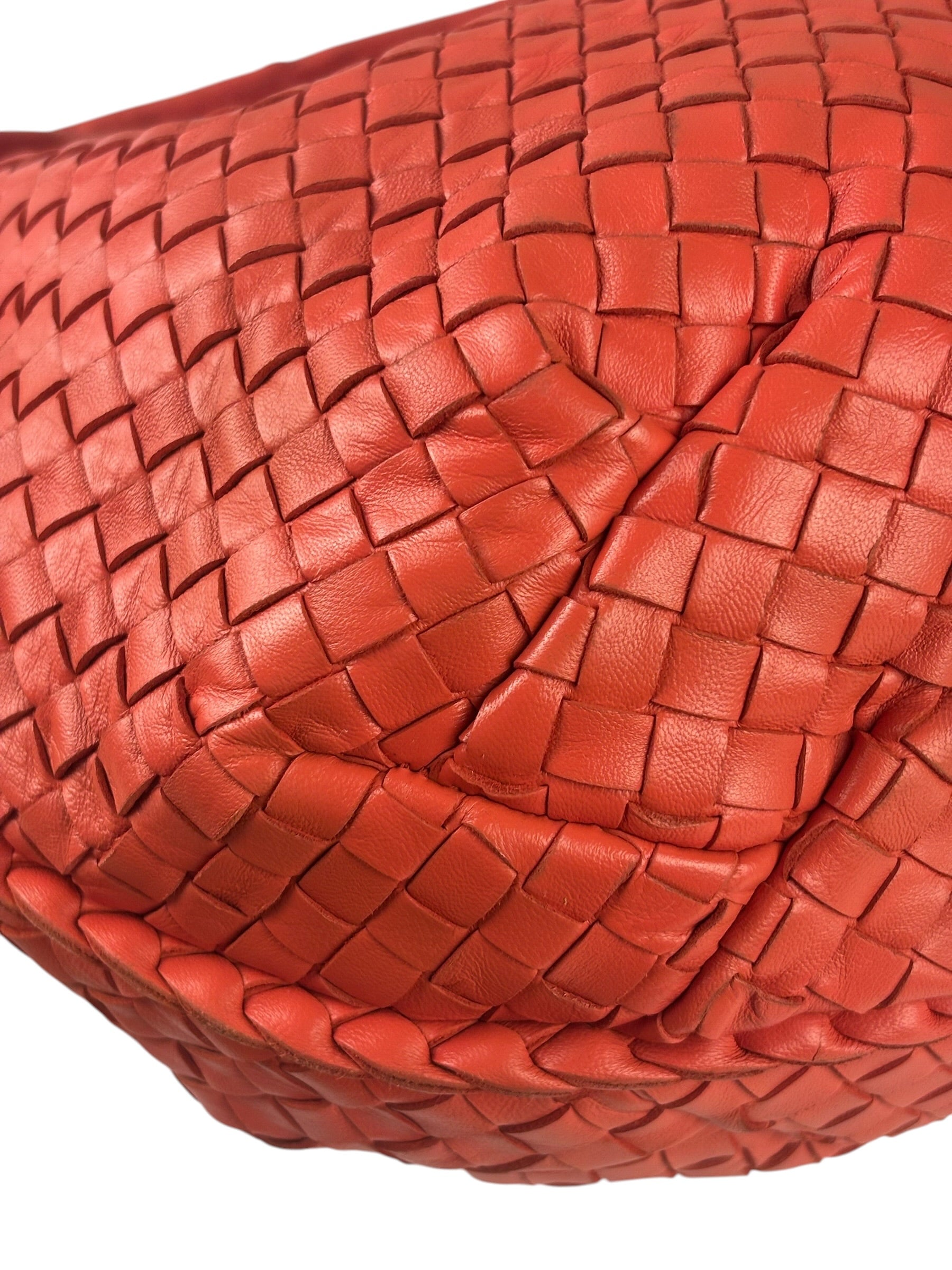Bottega Veneta Orange Intrecciato Hobo Bag