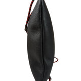 Gucci Black Leather Drawstring Backpack