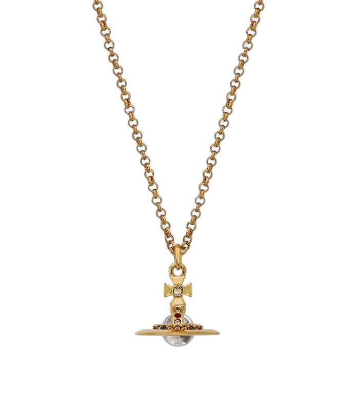 Vivienne Westwood Gold 3D Mini Orb Necklace