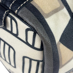 Chanel Cream Leather Coated Canvas Le Train Boston Bag 2006