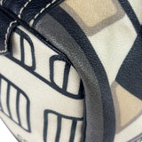 Chanel Cream Leather Coated Canvas Le Train Boston Bag 2006
