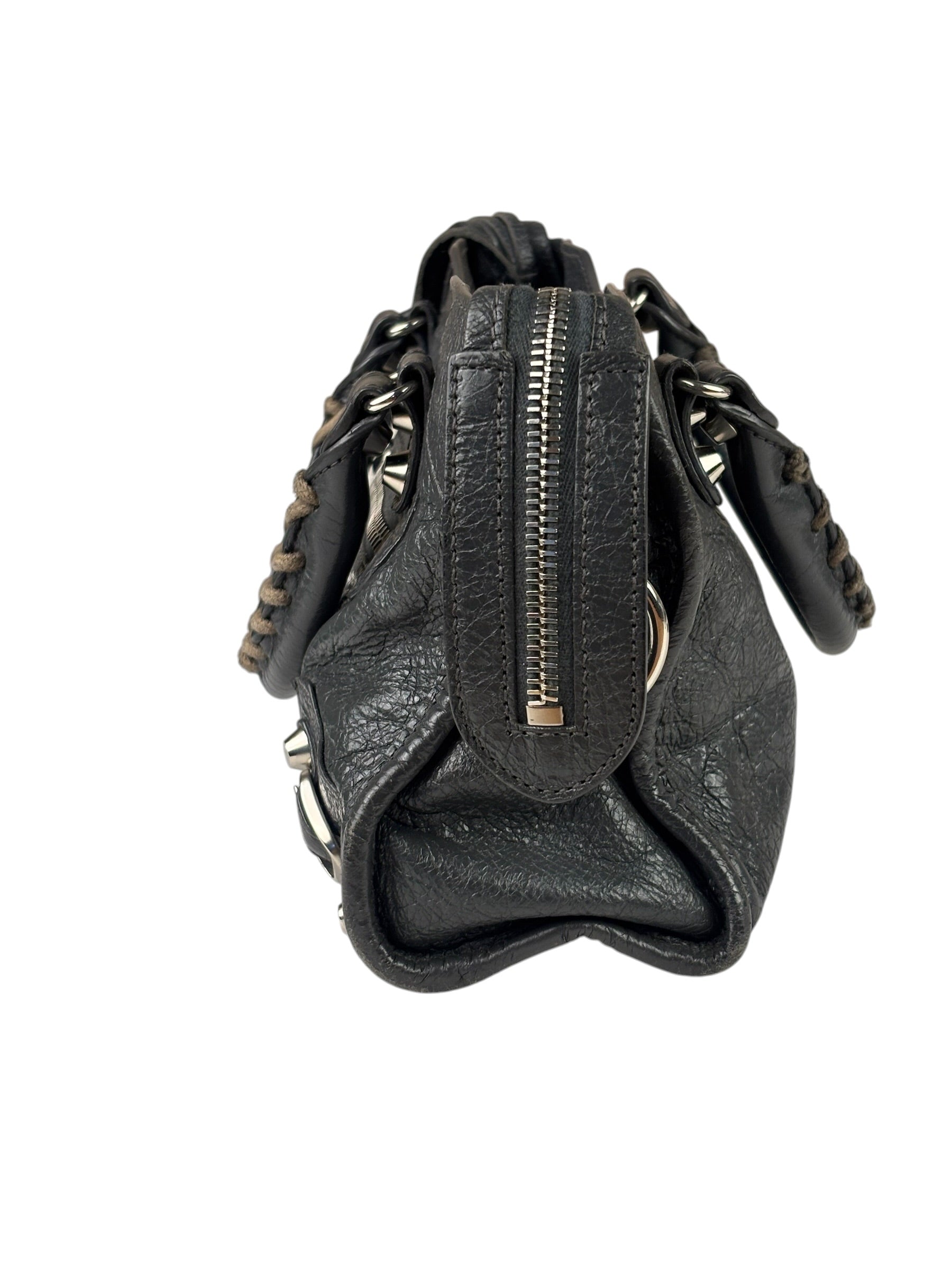 Balenciaga Grey Calfskin Mini Le City Bag