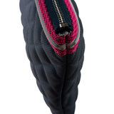 Chanel Navy Quilted Fluo Boy Medium O-Case Clutch