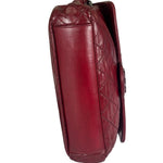 Chanel Red Quilted Calfskin Glazed Medium Duo Flap Bag 2012
