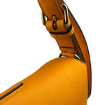 Fendi Orange Leather Small Croissant Hobo Bag