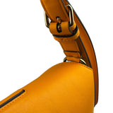 Fendi Orange Leather Small Croissant Hobo Bag