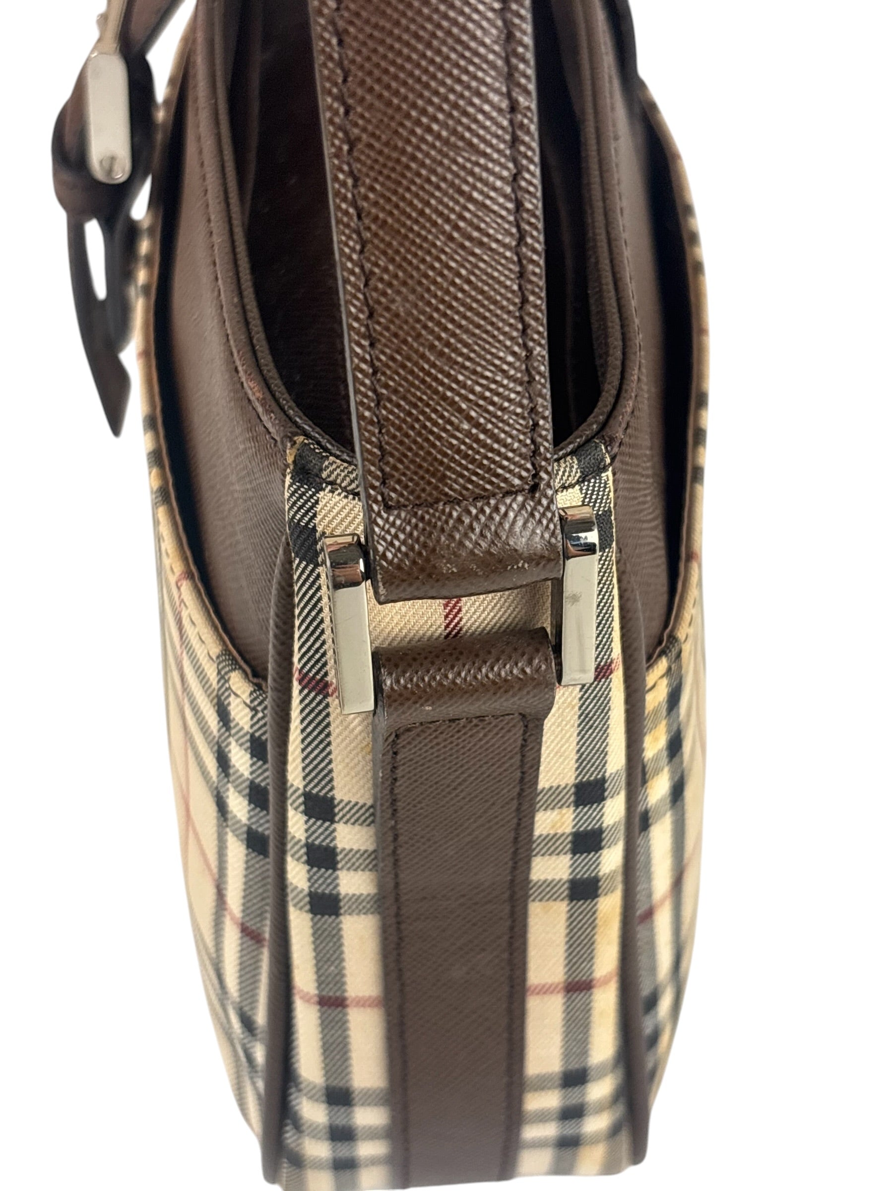 Burberry Brown Leather House Shoulder Bag