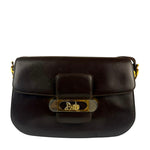 Celine Horse Carriage Dark Brown Leather Shoulder Bag
