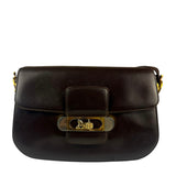 Celine Horse Carriage Dark Brown Leather Shoulder Bag