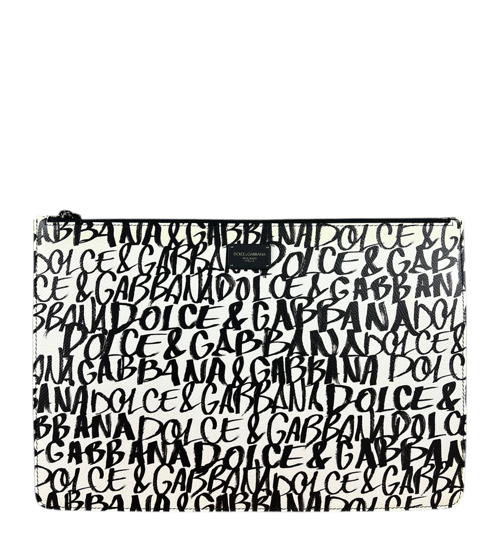 Dolce & Gabbana Graffiti Clutch White