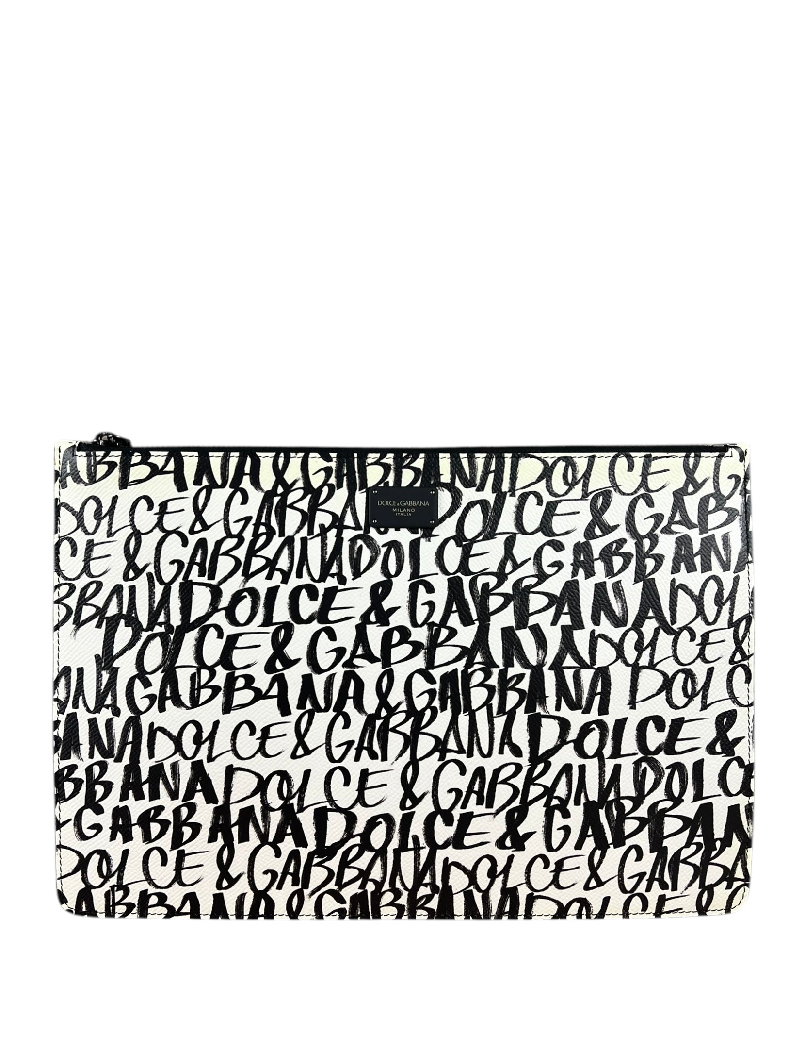 Dolce & Gabbana Graffiti Clutch White