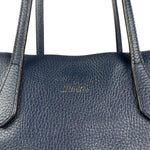 Gucci Blue Pebbled Leather Swinger Bag