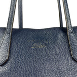 Gucci Blue Pebbled Leather Swinger Bag