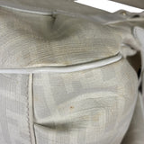 Fendi White Leather PVC Coated Zucca Spalmati Chef Shoulder Bag